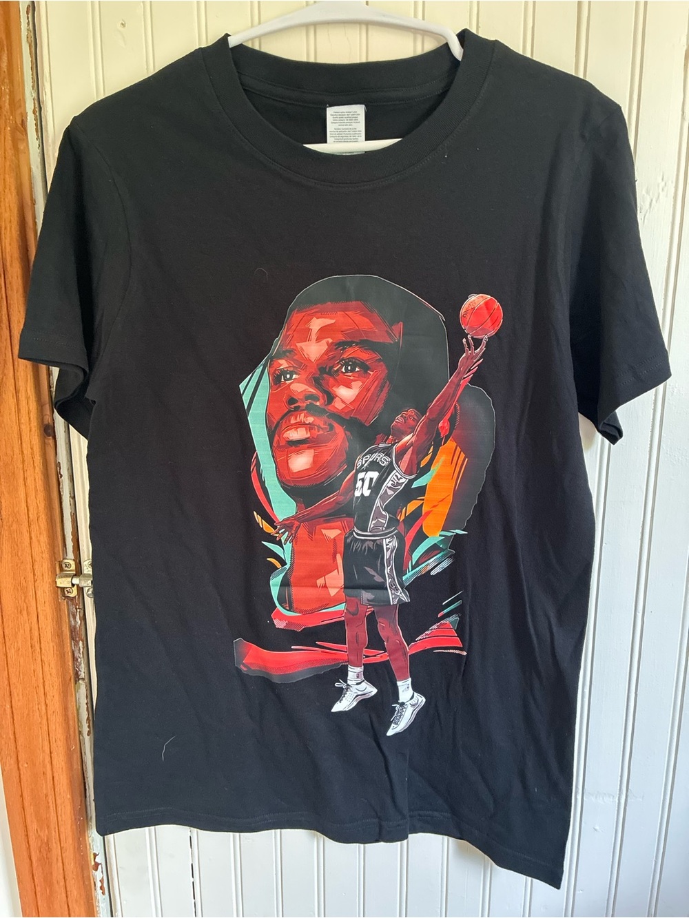 Black Graphic Basketball Player Tee